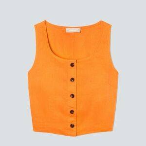 Everlane Linen Button-Front Tank